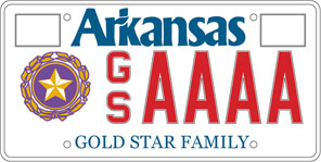 Gold Star Family License Plate