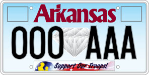 Support Our Troops License Plate