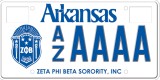 Zeta Phi Beta Sorority License Plate